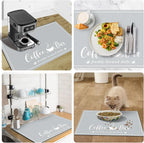 CooRug Absorbent Coffee Mat, Fashion Dish Drying Mat - Image 5