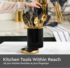 STYLED SETTINGS Black and Gold Utensil Holder - Image 5