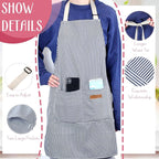 Handepo 12 Pcs Cotton Aprons for Women Men - Image 3