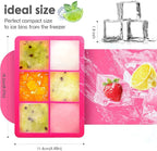 Silicone Ice Cube Trays with Lids, Large Square Ice Cube Molds - Image 3