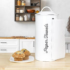 AuldHome Design Farmhouse Paper Towel Holder; Rustic Enamelware Countertop - Image 2
