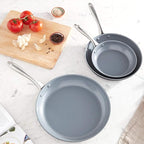 GreenPan Lima Hard Anodized 8" 10" & 12" Frying Pan Skillet Set, Ceramic - Image 11