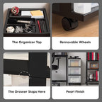 IRIS USA Plastic Drawer Storage Organizer Rolling Cart, - Image 4