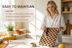 Checkered Cutting Boards for Kitchen, Wooden Chopping Board - Image 6