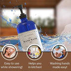 Sunrise Premium 16 OZ Cobalt Blue Glass Soap Dispenser - Image 3