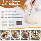 Danish Dough Whisk with Sourdough Scoring Tool, Bread Making Tools and Baking - Image 4