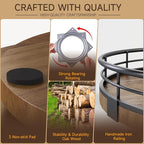 Farmhouse Oak 9" Lazy Susan Turntable Organizer - Image 5