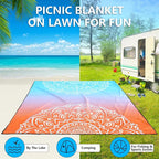 HIHOHO Beach Blanket Waterproof Sandproof Extra Large Beach Mat 79" X - Image 5