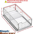 Simple Houseware Pull-Out Cabinet Sliding Basket Organizer, 17.2" D x 9.7" W x - Image 2
