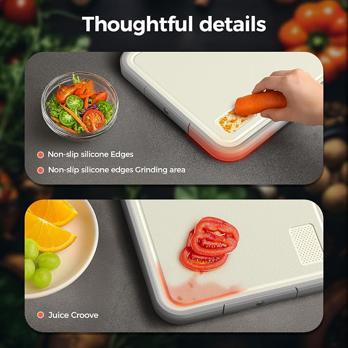 Sumzzz 2-in-1 Stainless Steel Cutting Board, Double-Sided - Image 7