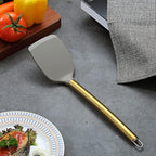 Berglander Non-stick Silicone Solid Turner, Titanium Gold Plating handle - Image 2