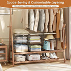 4-Tier Stackable Closet Organizers and Storage, Adjustable Dividers & Wood Top - Image 8
