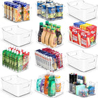 12 PACK Multiuse Clear Plastic Storage Bins - Image 9