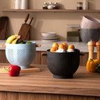 Metal Colander with Wood Handle and Stable Base, Powder Coated Steel Kitchen - Image 7