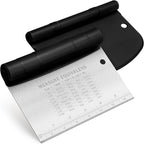 Urbanstrive Bench Scraper for Baking, Stainless Steel Dough Cutter and Scraper by Urbanstrive