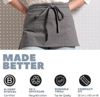 MEEMA Chef Waist Apron Cotton Fabric |Washable & Breathable Waitress & Server - Image 6