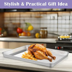 E-far Large Baking Sheet with Wire Rack, 20 x 14 Inch Stainless Steel Cookie - Image 7