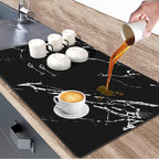 Absorbent Coffee Mat, Hide Stain Rubber Backed Absorbent Dish Drying Mat - Image 8