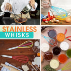 Domensi 8 Pcs 12 Inch Whisks Bulk - Image 4