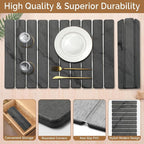Large Stone Dish Drying Mat for Kitchen Counter, Quick Dry Stone Dishes Mats - Image 4