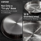 CAROTE Pots and Pans Set, Stainless Steel Cookware Set Detachable Handle - Image 4