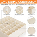 12 Pack Baby Clothes Organizer for Nursery, 116 Cells Fabric Foldable Dresser - Image 4