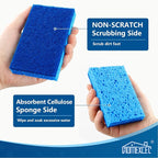 HOMEXCEL Sponges Kitchen 12pcs, Non-Scratch Scrub Dish Sponge Safe on Non-Stick - Image 3