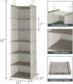 MAX Houser 6 Tier Shelf Hanging Closet Organizer, Closet Hanging Shelf - Image 3