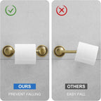 RUMOSE Toilet Paper Holder and Hand Towel Ring Antique Brass Wall Mount - Image 6