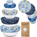 5-Size Reusable Beeswax Bowl Covers by Revahope