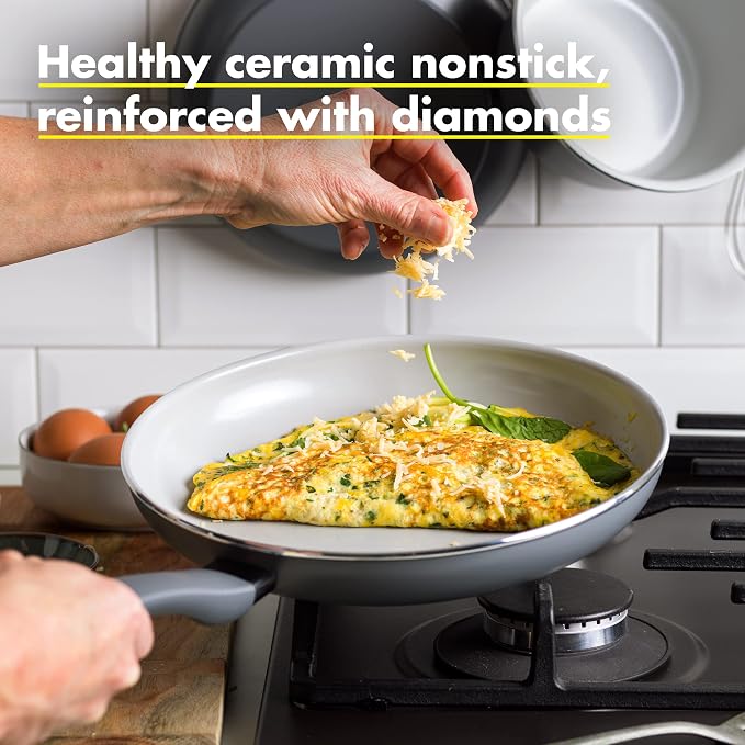 GreenPan Dover Healthy Ceramic Nonstick, Dishwasher Safe, Comfort Grip Handle - Image 4