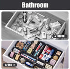 Plastic Drawer Organizers, Bathroom and Vanity Organizer Plastic Tray, Makeup - Image 8