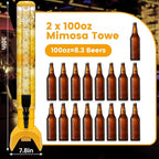 2 Pcs Beer Dispenser, 3L/100 Oz Mimosa Tower - Image 2