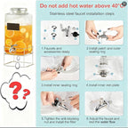 Lulonpon 6L Glass Drink Dispenser, Beverage Dispenser - Image 4