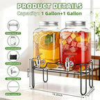 1 Gallon Glass Drink Dispensers - Image 3