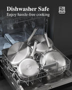 Stainless Steel Pans, Stainless Steel Cookware Set, 8/10/12 Inch - Image 5