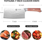 YOTSUBA Cleaver Knife 7 inch Ultra Sharp High Carbon Steel Vegetable Meat - Image 2