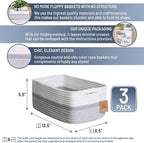 NaturalCozy 13.5”x8.5”x5.5” Storage Baskets - Image 2
