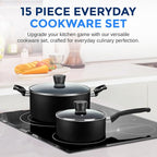 SereneLife Kitchenware Pots & Pans Basic Kitchen Cookware, Heat Resistant - Image 2
