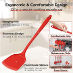 Onader Silicone Cooking Utensils Set, Heat Resistant Kitchen Tool Kit, Nonstick - Image 4
