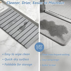 AWW Foldable Stone Bath Mat, Quick Dry Diatomaceous Earth Bath Mat - Image 3
