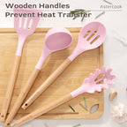 Astercook Kitchen Utensils set, 446°F Heat Resistant Food Grade Utensil Sets - Image 4