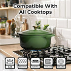 Zulay Kitchen 7.7 Quart Enameled Cast Iron Dutch Oven Pot - Image 3