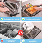 Seropy Roll Up Dish Drying Rack Over The Sink Drying Rack - Image 6