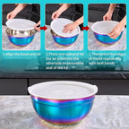 4 Piece Rainbow Mixing Bowls - Image 3