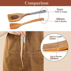 Wooden Spoons For Cooking, 6 Pieces Natural Acacia Wooden Cooking Utensils or - Image 6
