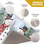 Winter Dish Drying Mat 18 x 24 Inch Xmas Snowman Pattern Dish Drying Pad - Image 4