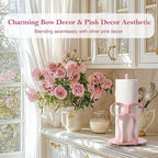Pink Bow Paper Towel Holder Coutertop - Image 3