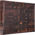 AZRHOM Extra Large Thick Walnut Wood End Grain Cutting Board 24x18x2 In by AzrHom
