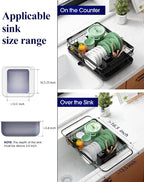 Kitsure Dish Drying Rack for Kitchen Counter, Stainless Steel Sink Organization - Image 5